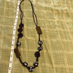 Long Handmade Necklace w Beads